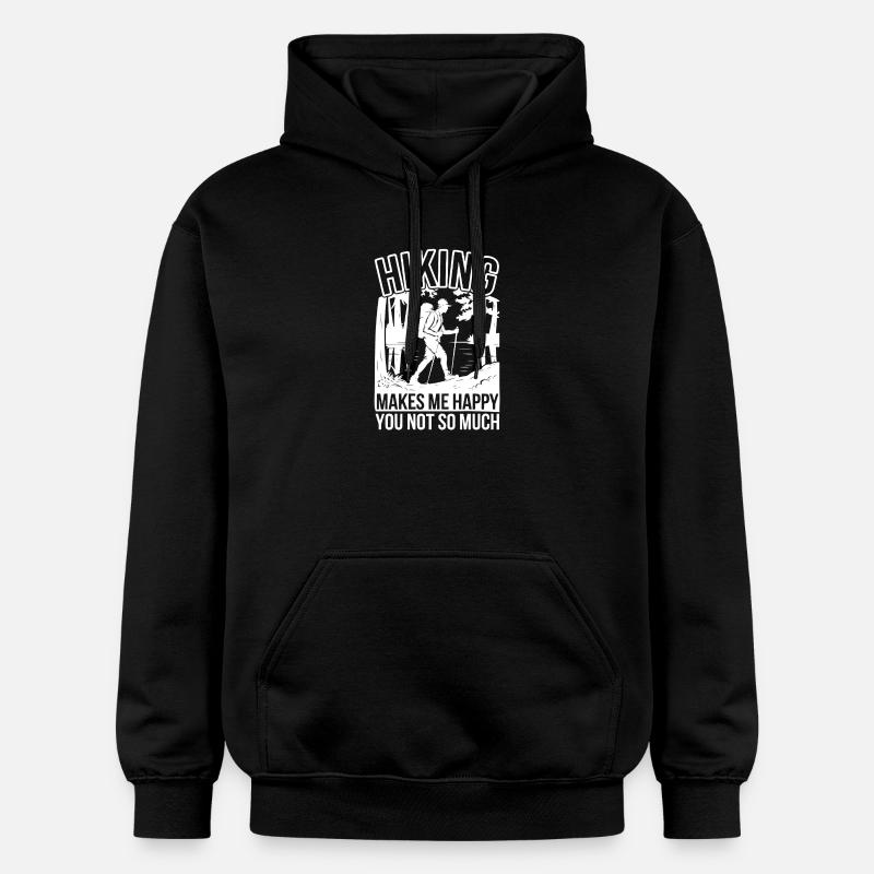 Drôle de randonnée citation randonneur - Sweat à capuche Softstyle® Gildan Unisexe - noir