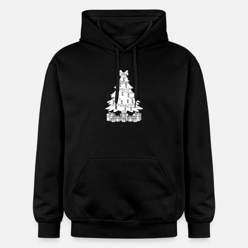 Harmonica Musican Sapin de Noël Harmonica - Sweat à capuche Softstyle® Gildan Unisexe - noir