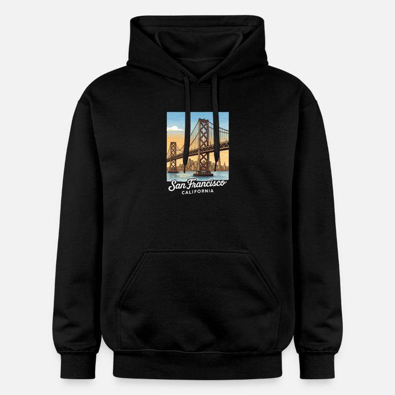San Francisco - Sweat à capuche Softstyle® Gildan Unisexe - noir