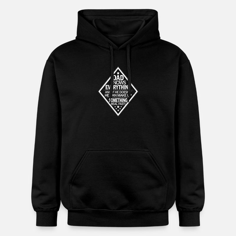 Drôle Sarcastique Papa Citation Père - Sweat à capuche Softstyle® Gildan Unisexe - noir