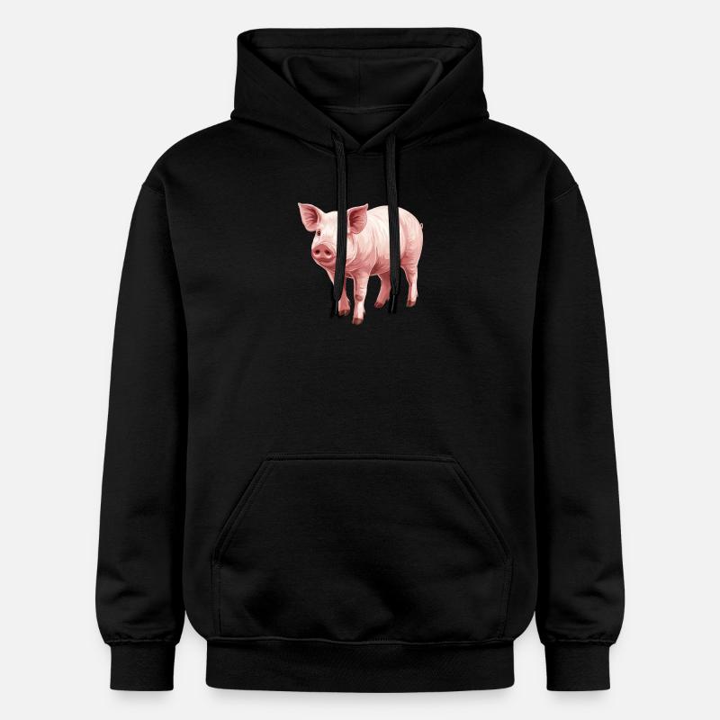 Cochon Cochon - Sweat à capuche Softstyle® Gildan Unisexe - noir