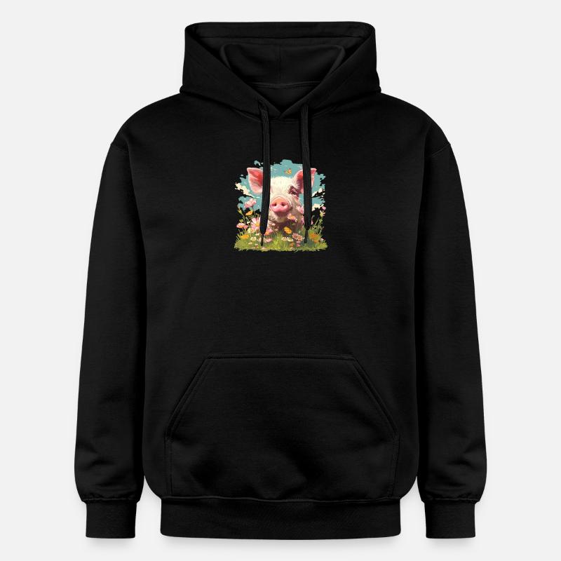 Cochon Cochon - Sweat à capuche Softstyle® Gildan Unisexe - noir