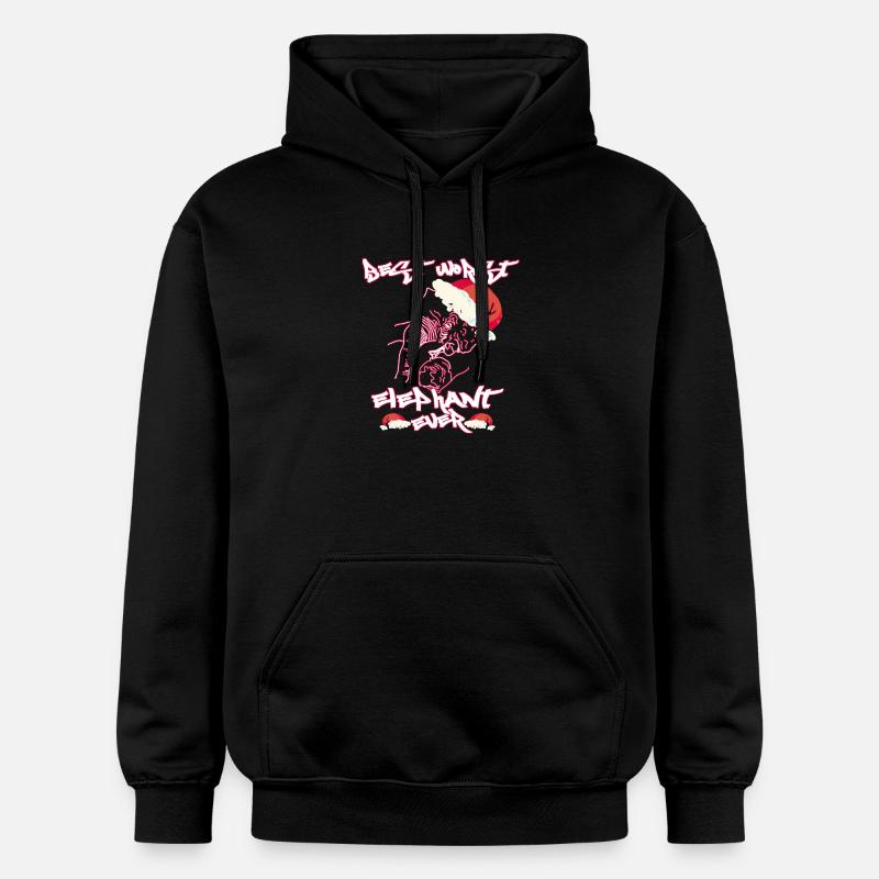 worst ever elefant geschenk zitat - Gildan Unisex Softstyle® Midweight Hoodie - Schwarz