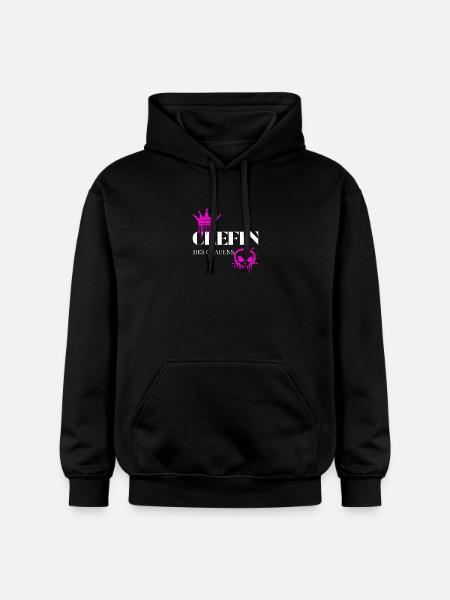 Chefin des Grauens – Witziger Frauen Spruch - Gildan Unisex Softstyle® Midweight Hoodie - black