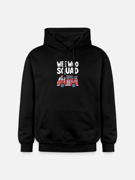Wee Woo Squad Feuerwehr Auto Spass - Gildan Unisex Softstyle® Midweight Hoodie - Schwarz