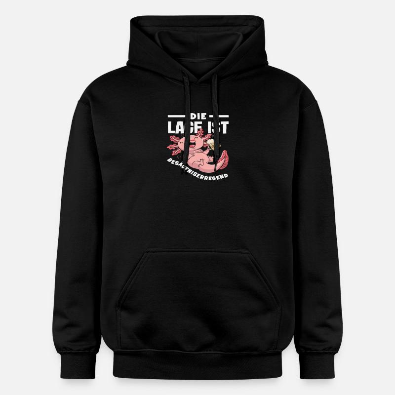 Le lieu est ivre : Axolotl - Sweat à capuche Softstyle® Gildan Unisexe - noir