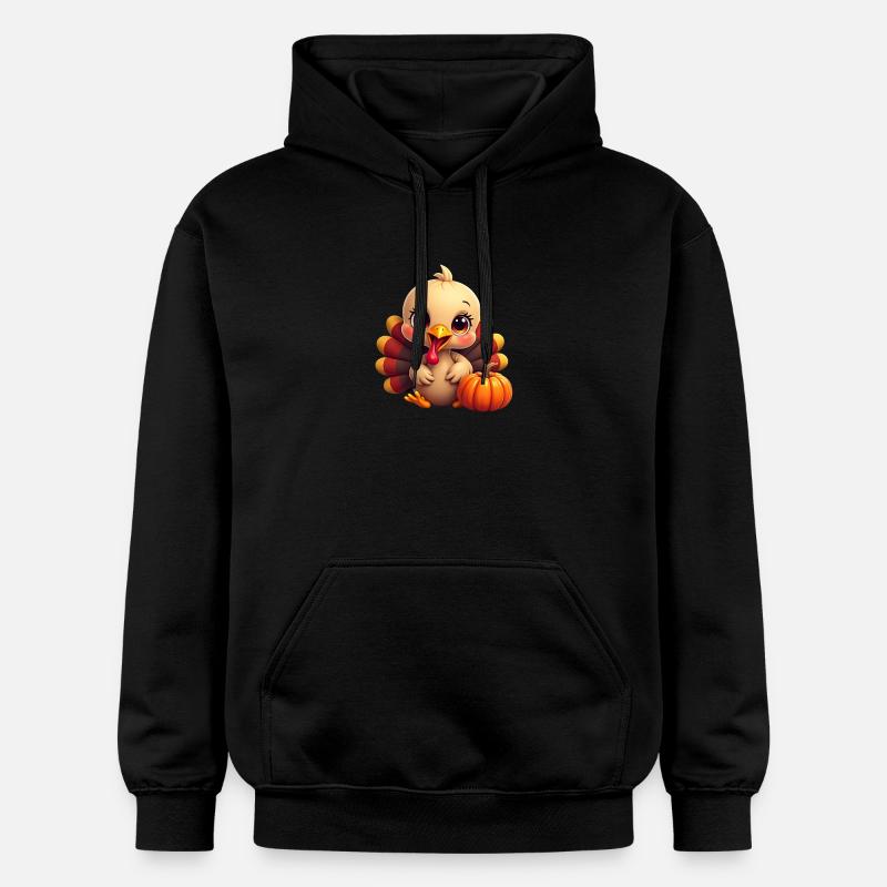 Bébé dinde de Thanksgiving - Sweat à capuche Softstyle® Gildan Unisexe - noir
