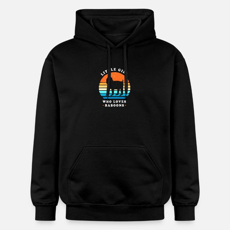 Baboon Primate Monkey Monkey Baboon - Gildan Unisex Softstyle® Midweight Hoodie - black