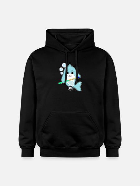 Delfin Billiard Queue Sport - Gildan Unisex Softstyle® Midweight Hoodie - Schwarz