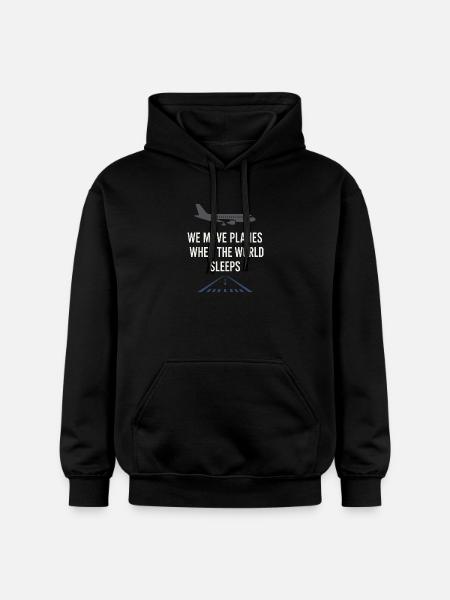 Nachtschichtrampe Des Bodenpersonals Am - Gildan Unisex Softstyle® Midweight Hoodie - Schwarz