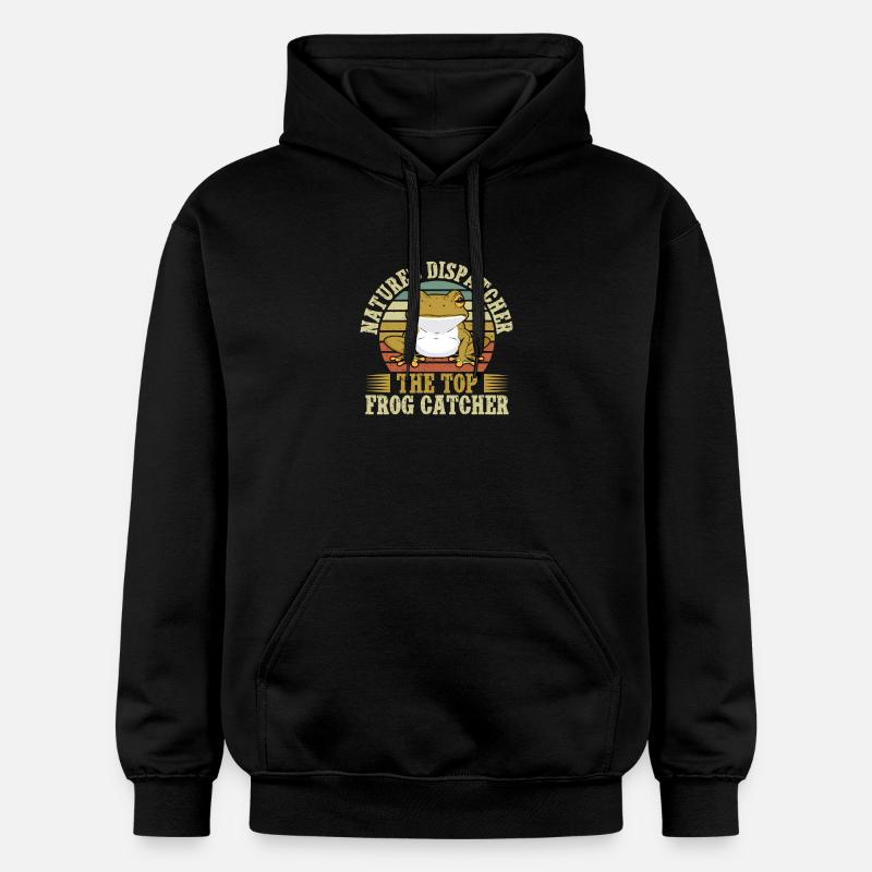 Attrapeur de grenouilles, répartiteur, grenouille - Sweat à capuche Softstyle® Gildan Unisexe - noir