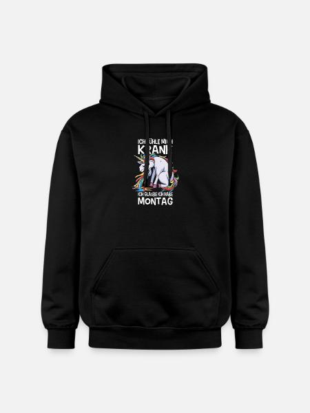 Ironiske ordsprog Ironisk Sjov Morgen-Grouch - Gildan Softstyle® Midweight unisex-hoodie - sort