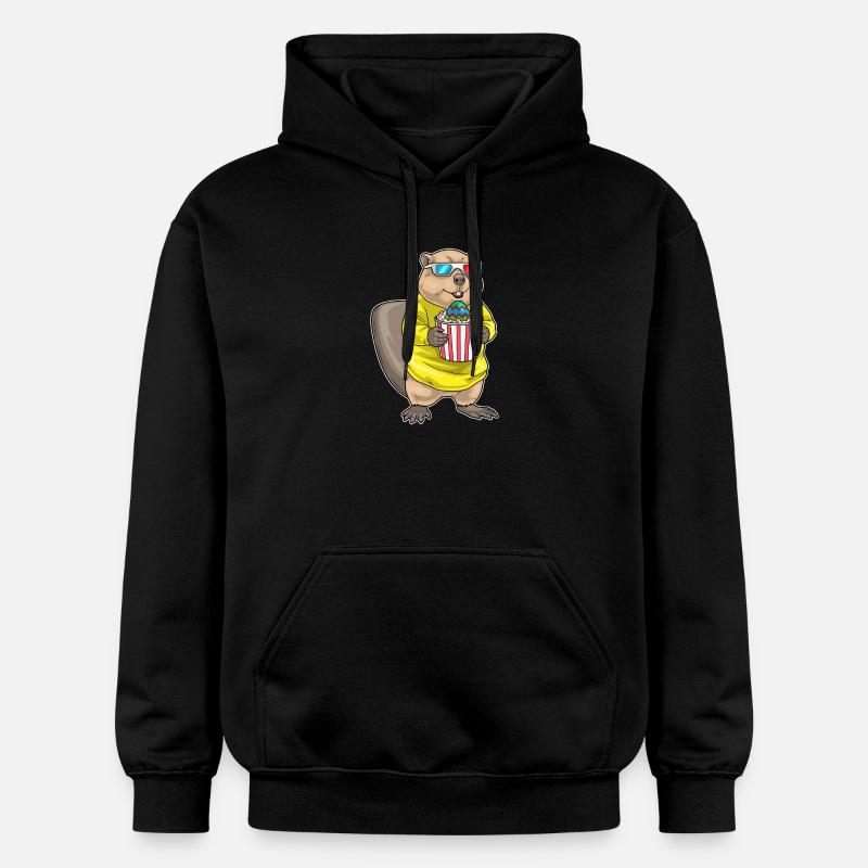 Cinéma de Pâques Beaver - Sweat à capuche Softstyle® Gildan Unisexe - noir