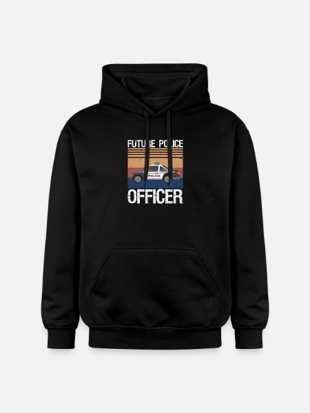 Future policière, policière, policière, - Sweat à capuche Softstyle® Gildan Unisexe - noir