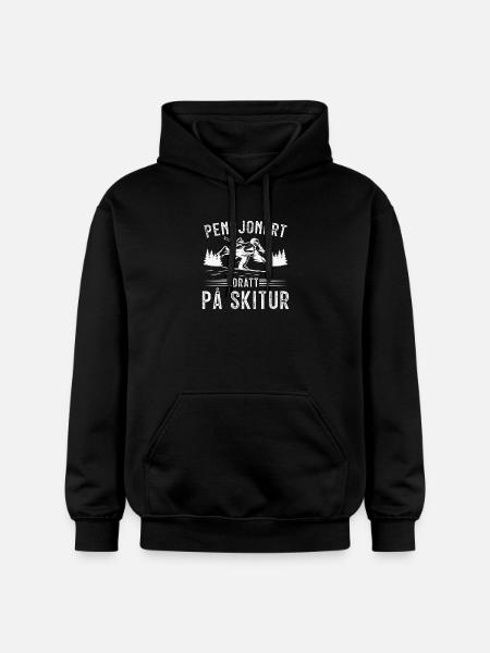 Rentner im Skiurlaub - Gildan Unisex Softstyle® Midweight Hoodie - Schwarz