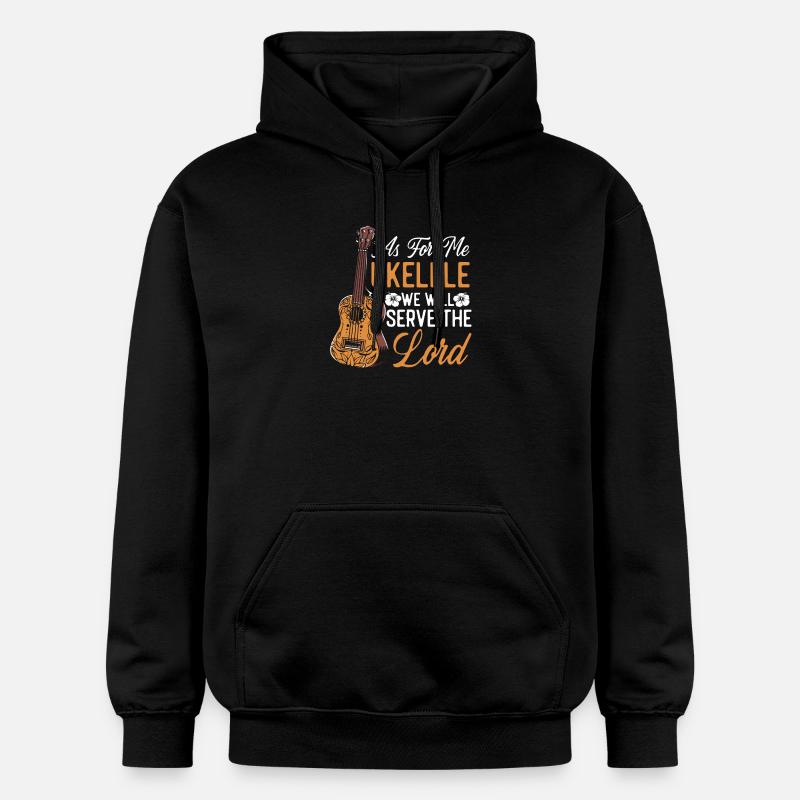 Ukulélé hawaïen Uke Jésus Foi - Sweat à capuche Softstyle® Gildan Unisexe - noir