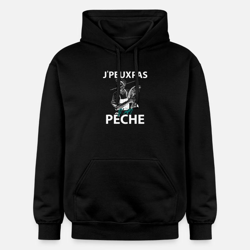 Je peux pas J'ai Pêche - Sweat à capuche Softstyle® Gildan Unisexe - noir