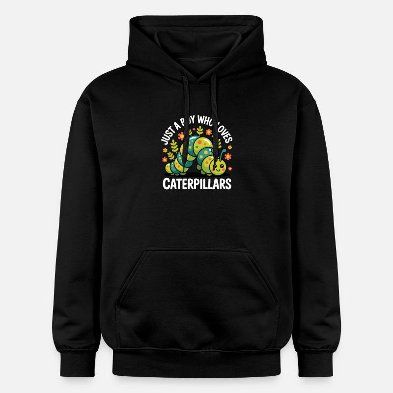 Raupe Junge Geschenk - Gildan Unisex Softstyle® Midweight Hoodie - Schwarz