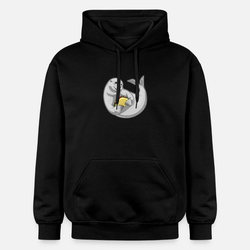 Taco des phoques - Sweat à capuche Softstyle® Gildan Unisexe - noir