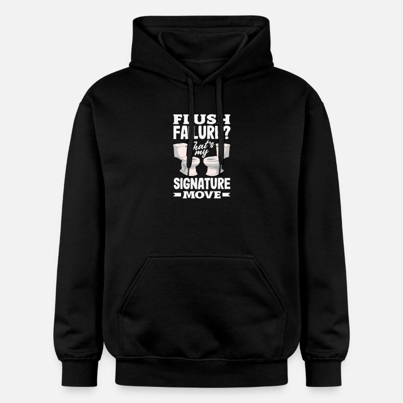 Maître du bouchon des toilettes Drôle - Sweat à capuche Softstyle® Gildan Unisexe - noir