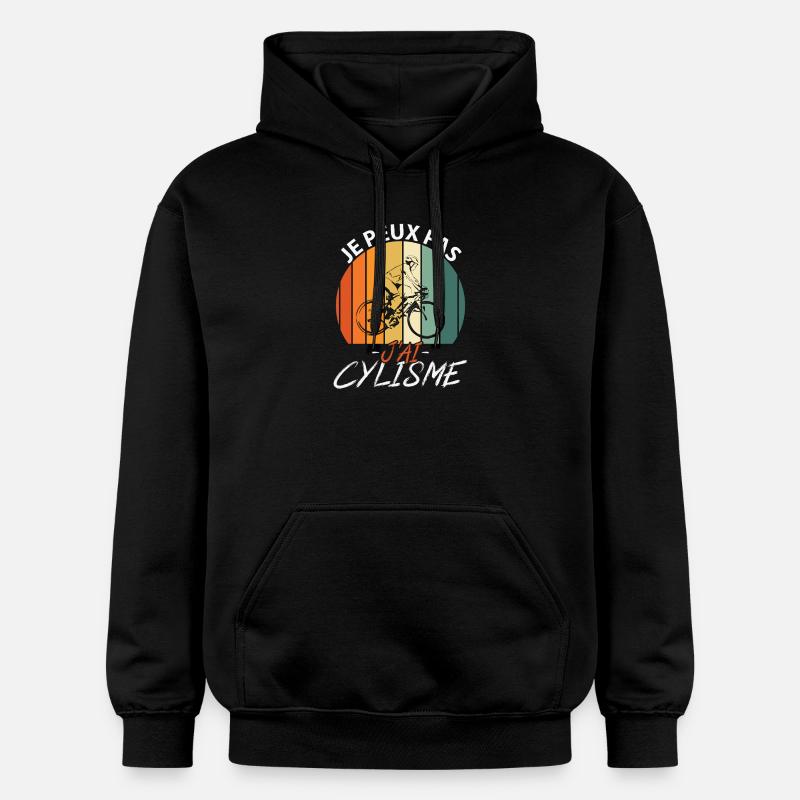 Je Peux Pas J'ai Cyclisme  - Sweat à capuche Softstyle® Gildan Unisexe - noir