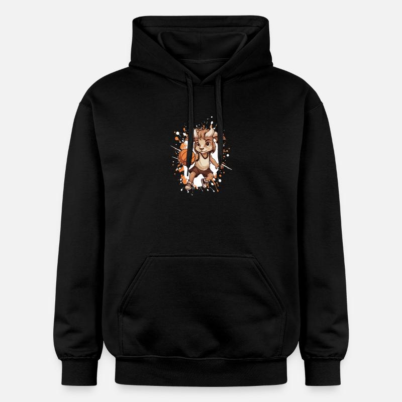 Dribble de chèvre au basket - Sweat à capuche Softstyle® Gildan Unisexe - noir