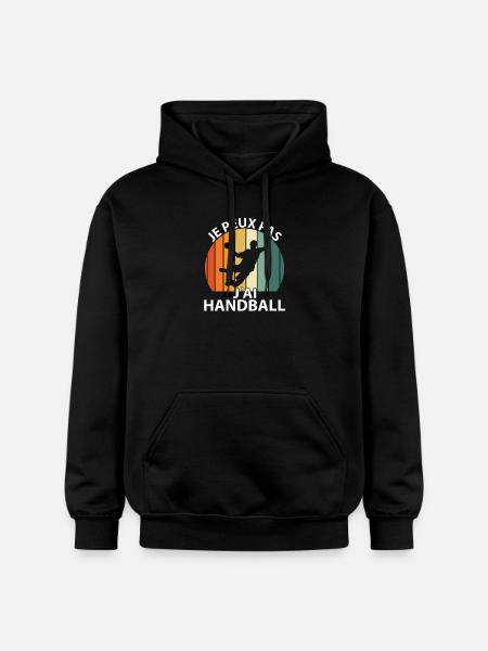 I can't I have handball - Gildan Unisex Softstyle® Midweight Hoodie - black