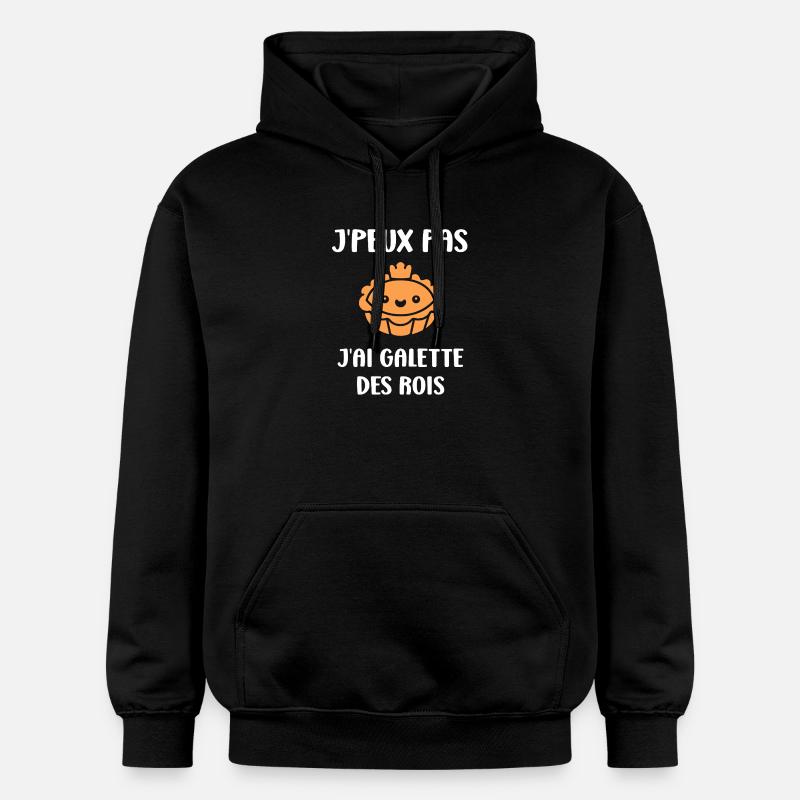 Humour galette des rois - Sweat à capuche Softstyle® Gildan Unisexe - noir