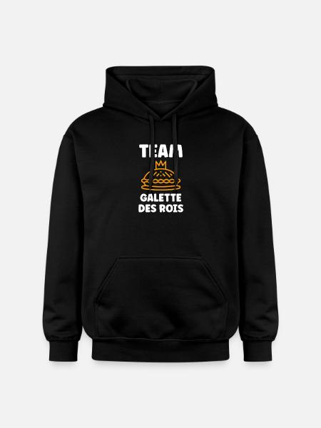 Humor galette des rois - Gildan Unisex Softstyle® Midweight Hoodie - black