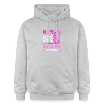 Stained Glass Art Stained Glass Artist - Gildan Unisex Softstyle® Midweight Hoodie - light heather grey - Front - Liana (172cm) & Jaron (178cm)