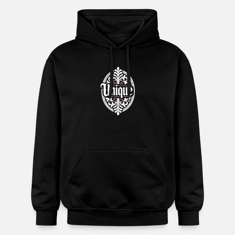 unique unique unique self-worth unique - Gildan Unisex Softstyle® Midweight Hoodie - black