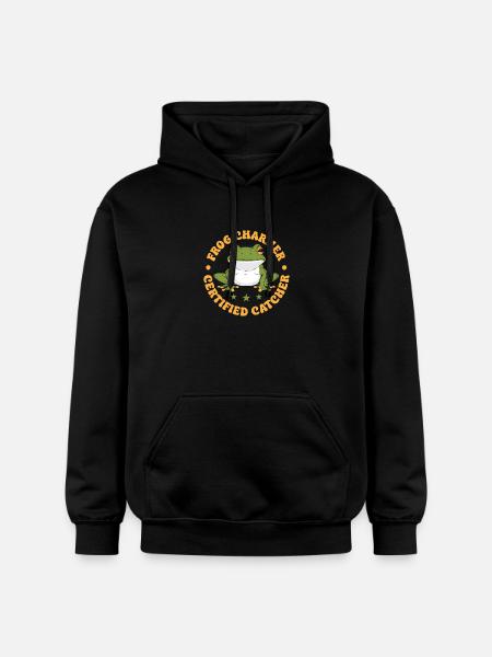 Frog Catcher Charmer Certified Frog - Gildan Unisex Softstyle® Midweight Hoodie - black