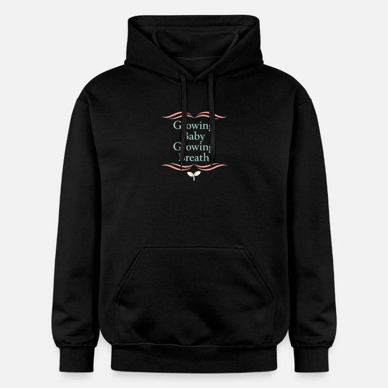 Mère enceinte de yoga prénatal - Sweat à capuche Softstyle® Gildan Unisexe - noir