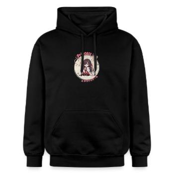 Kawaii Anime Princess – Otaku Girl Design - Gildan Unisex Softstyle® Midweight Hoodie - Schwarz - Vorne - Marisol (170cm) & Nik (191cm)