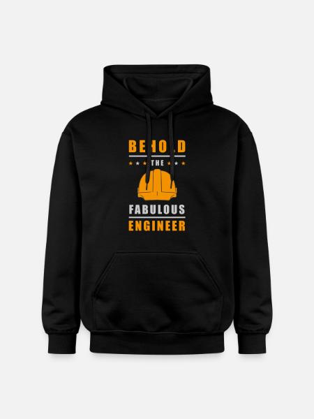 Fabulous Engineer Helmet - Gildan Unisex Softstyle® Midweight Hoodie - black
