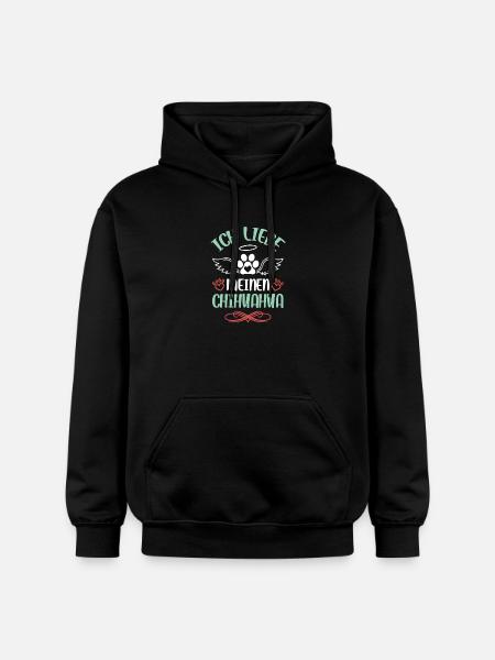 Chihuahua Love Wing Design - Gildan Unisex Softstyle® Midweight Hoodie - black