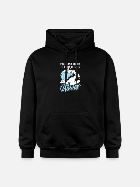 Surfing Surfboarder Bodyboarder - Gildan Unisex Softstyle® Midweight Hoodie - black