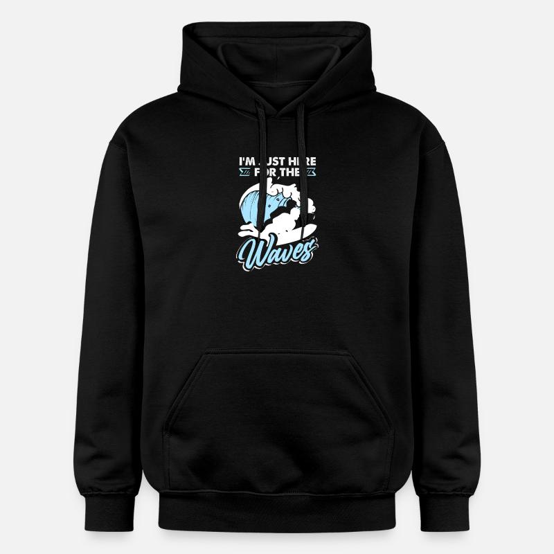 Surfeur Surfeur Bodyboarder - Sweat à capuche Softstyle® Gildan Unisexe - noir