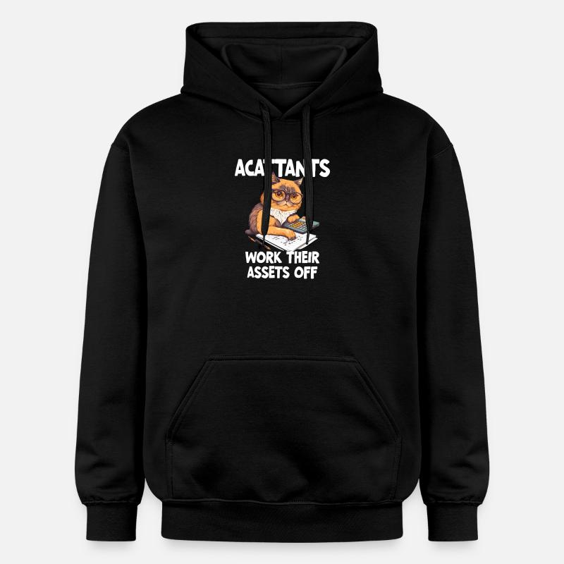 Comptable drôle qui travaille à fond - Sweat à capuche Softstyle® Gildan Unisexe - noir