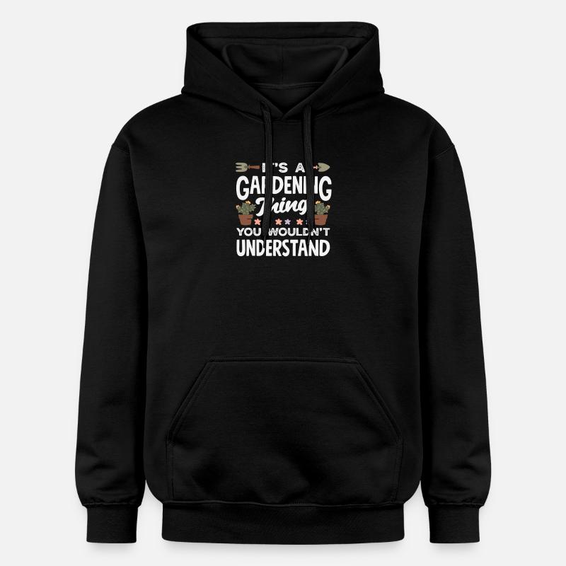 C’est une question de jardinage - Sweat à capuche Softstyle® Gildan Unisexe - noir