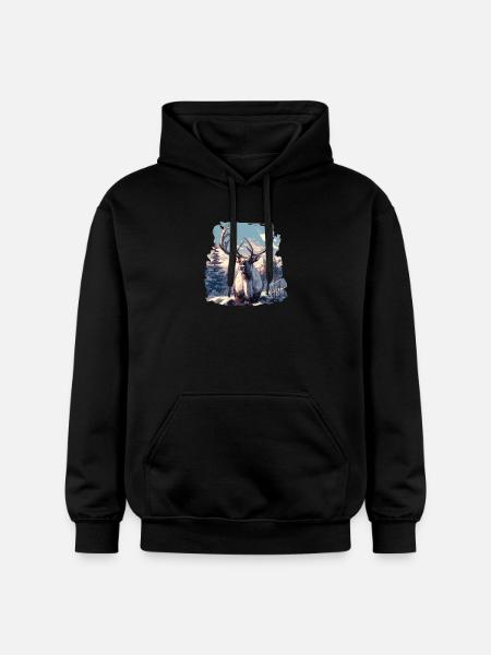 Rentiere Rentier - Gildan Unisex Softstyle® Midweight Hoodie - Schwarz