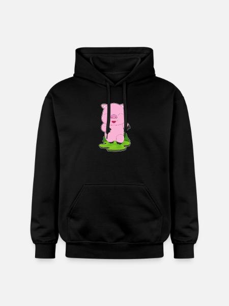 Cochon Jogger Jogging Sport - Sweat à capuche Softstyle® Gildan Unisexe - noir