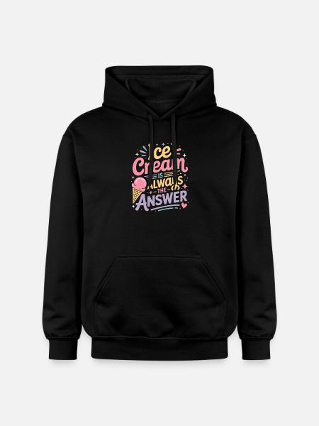 eiscreme Sprüche Eis Lustiges Kayak Geschenk - Gildan Unisex Softstyle® Midweight Hoodie - black