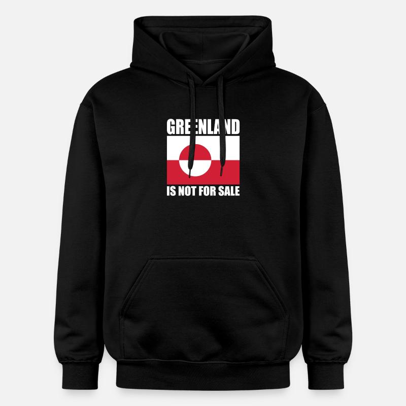 Le Groenland n’est pas à vendre - Sweat à capuche Softstyle® Gildan Unisexe - noir