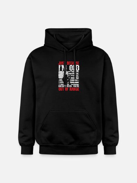 Old But Not Out Of Range - Gildan Unisex Softstyle® Midweight Hoodie - black