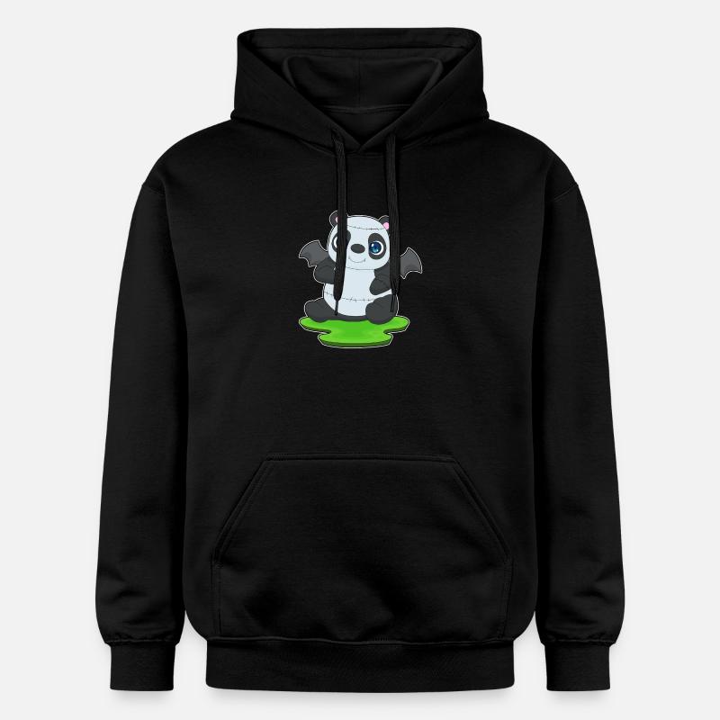 Panda Vampire d’Halloween - Sweat à capuche Softstyle® Gildan Unisexe - noir