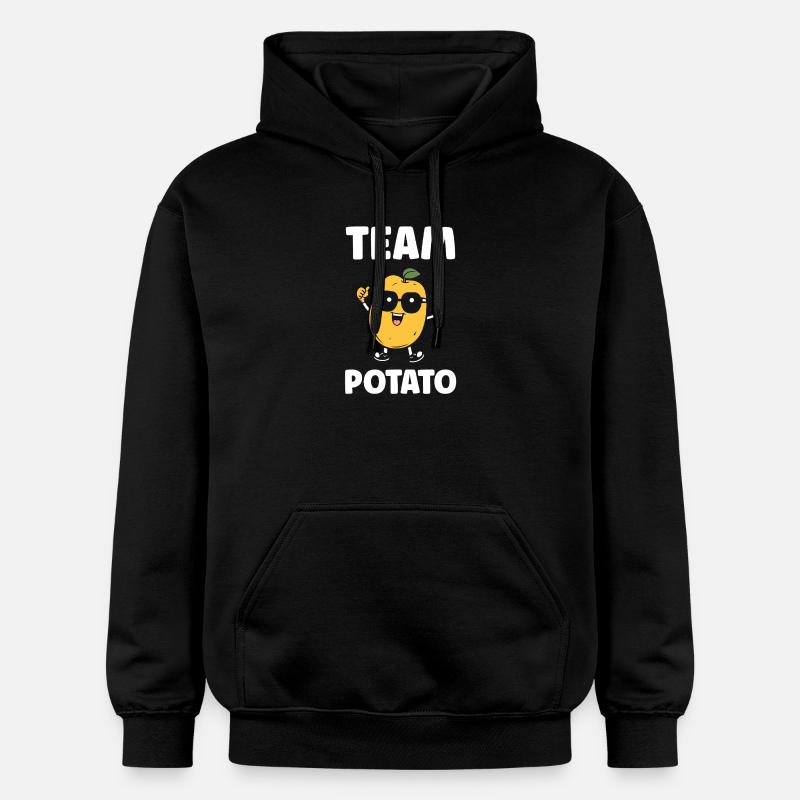 Team Patate Dessin Animé Loufoque - Sweat à capuche Softstyle® Gildan Unisexe - noir