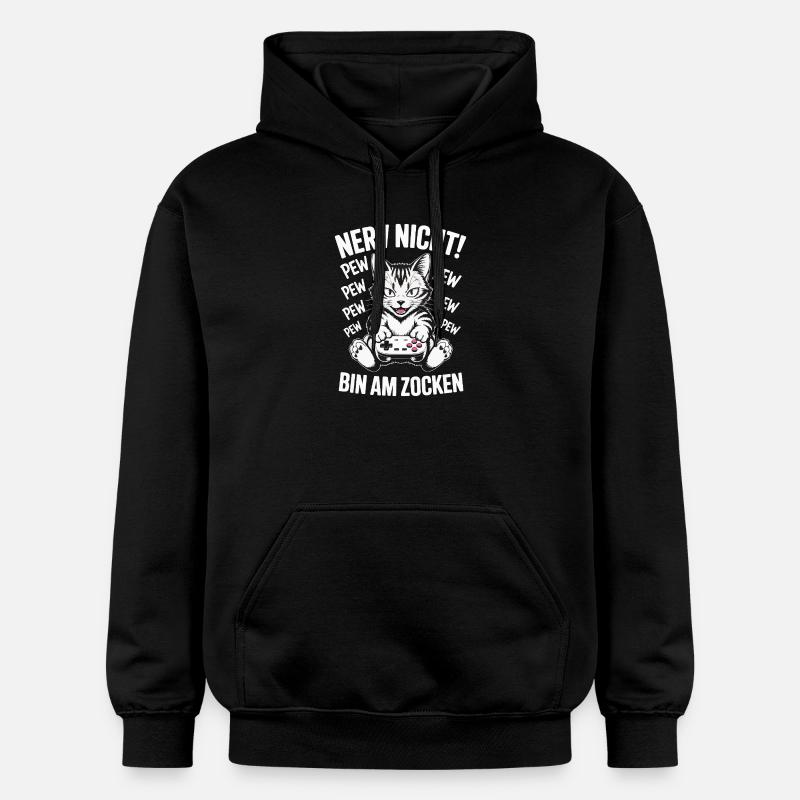 Courage Not I Gaming Cat Design - Sweat à capuche Softstyle® Gildan Unisexe - noir
