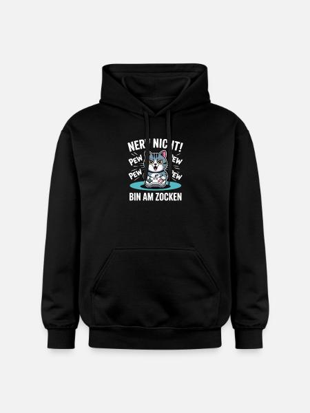 Courage Not I Gaming Cat Design - Sweat à capuche Softstyle® Gildan Unisexe - noir