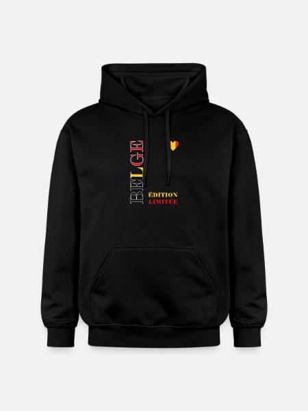 Belgium Limited Edition Graphic - Gildan Unisex Softstyle® Midweight Hoodie - black